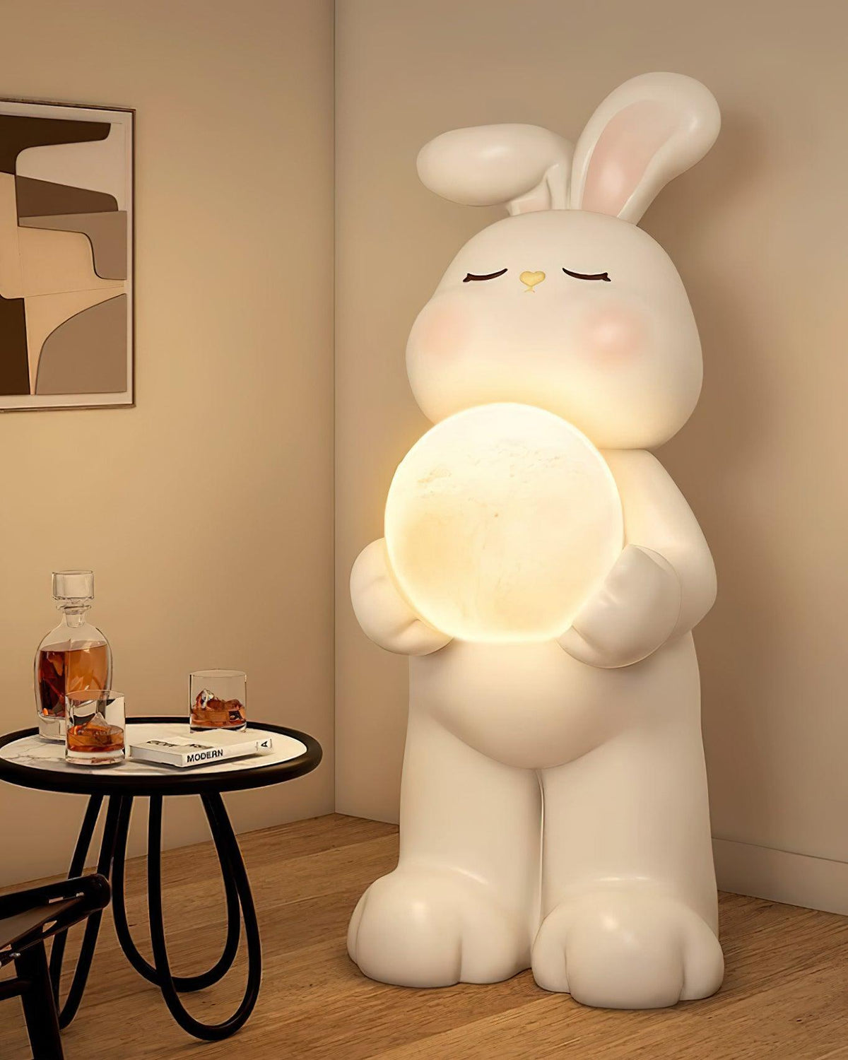 Moon Rabbit Resin Floor Lamp — product view 6