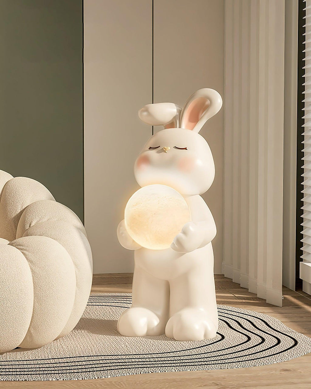 Moon Rabbit Resin Floor Lamp — product view 7