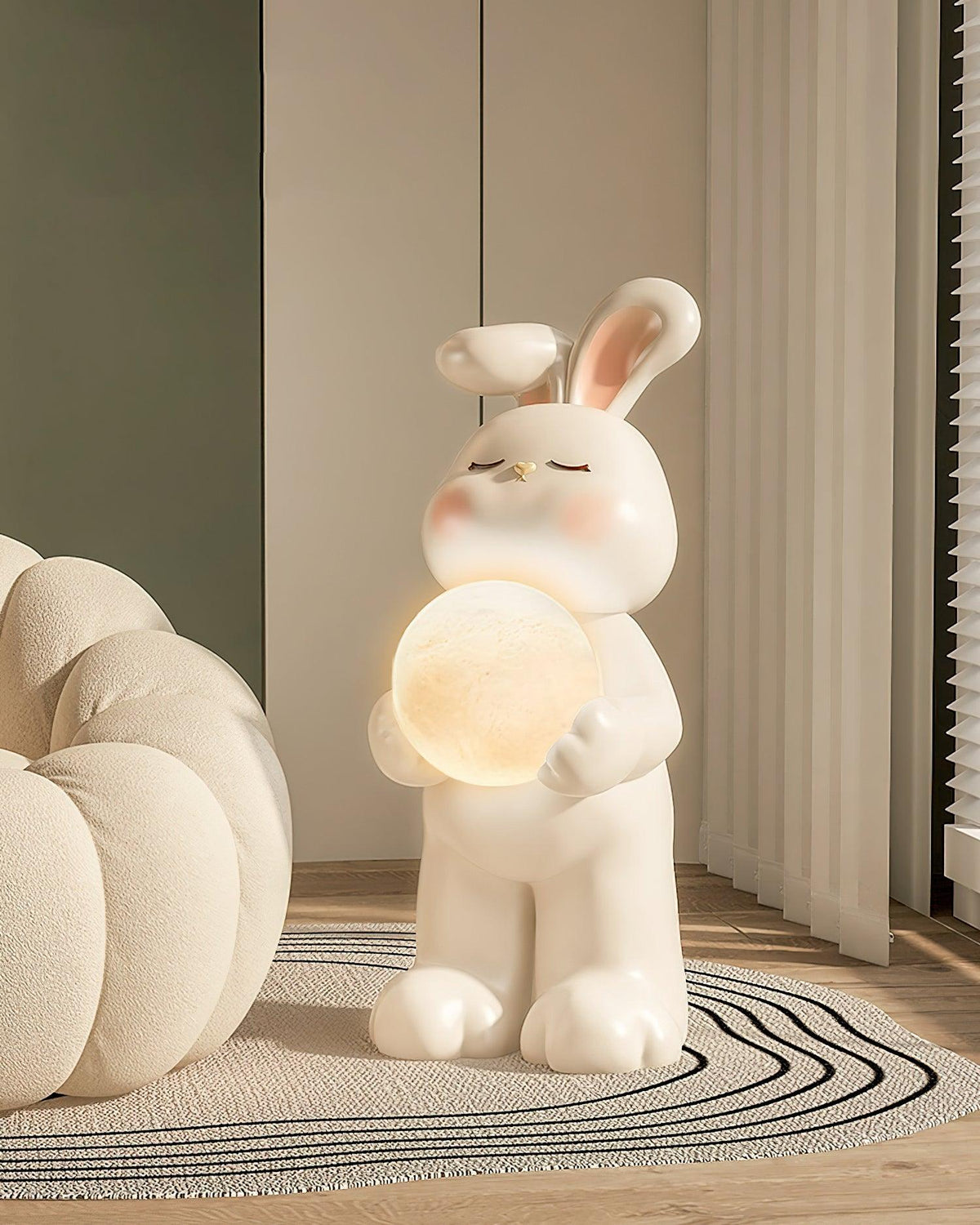 Moon Rabbit Resin Floor Lamp — product view 7