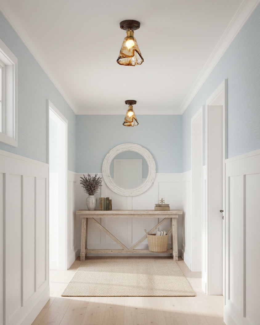 Nalia Amber Glass Ceiling Light — product view 18