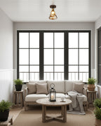 Nalia Amber Glass Ceiling Light — product view 12