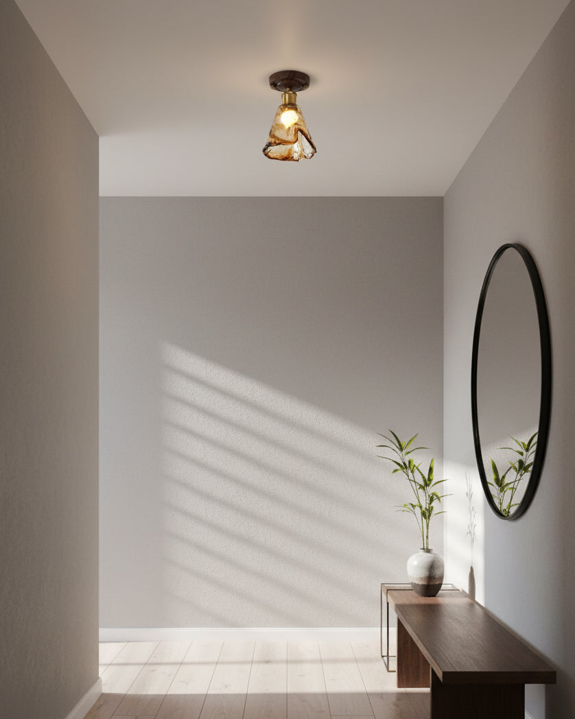 Nalia Amber Glass Ceiling Light — product view 10