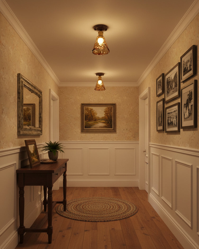 Nalia Amber Glass Ceiling Light — product view 11