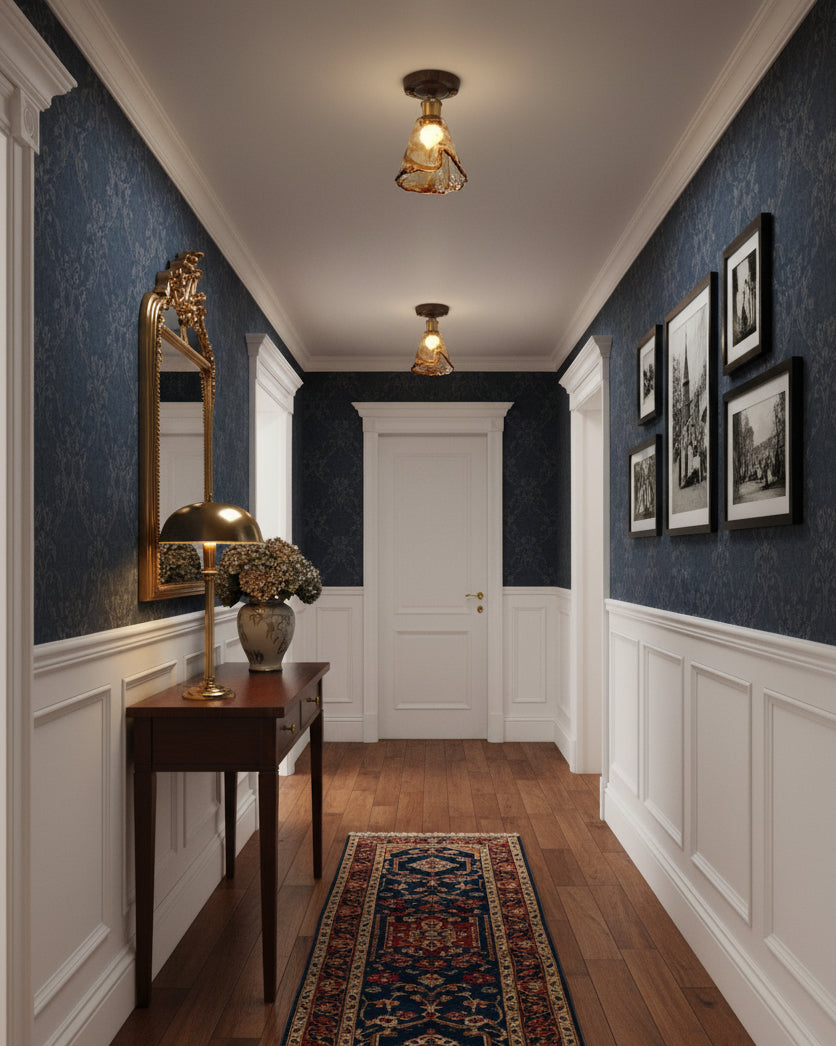 Nalia Amber Glass Ceiling Light — product view 6