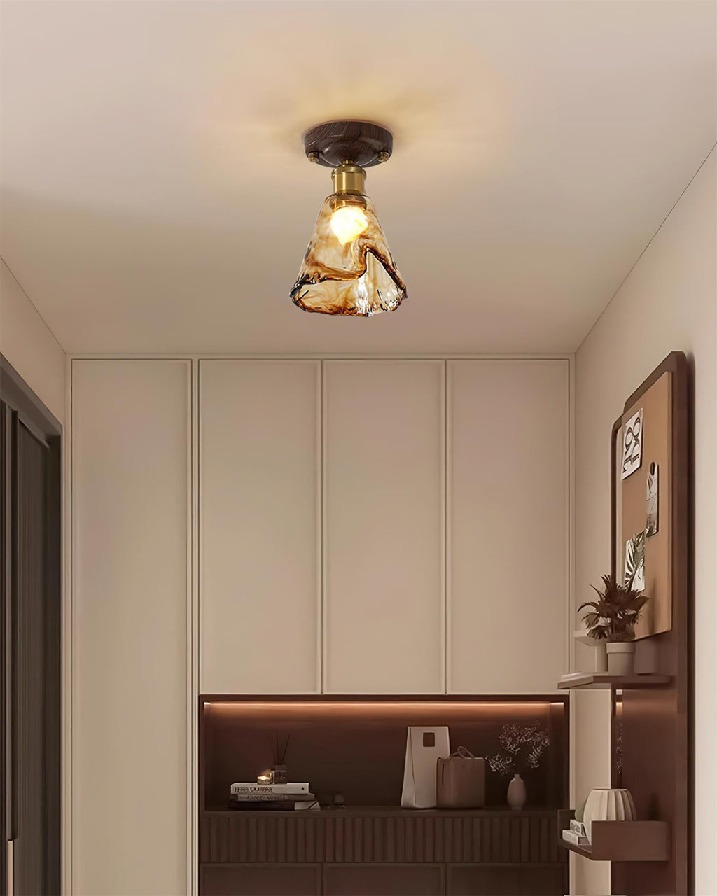 Nalia Amber Glass Ceiling Light — product view 19