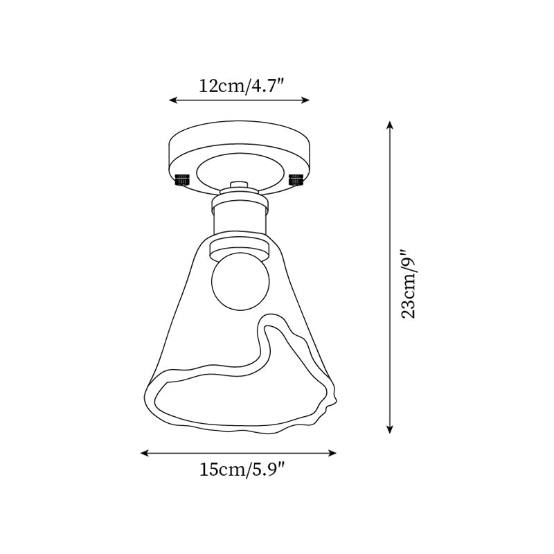Nalia Amber Glass Ceiling Light — product view 5
