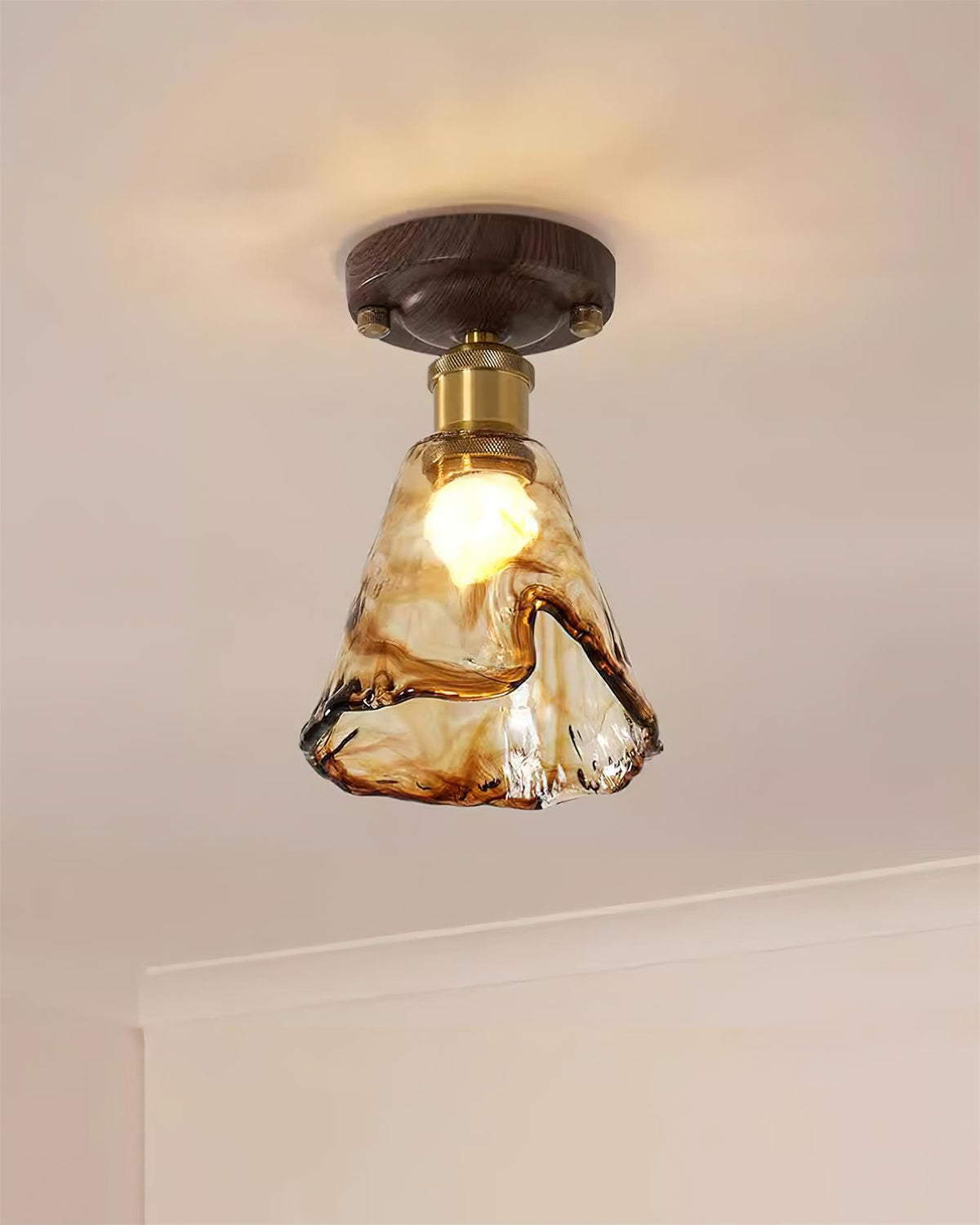 Nalia Amber Glass Ceiling Light — product view 20