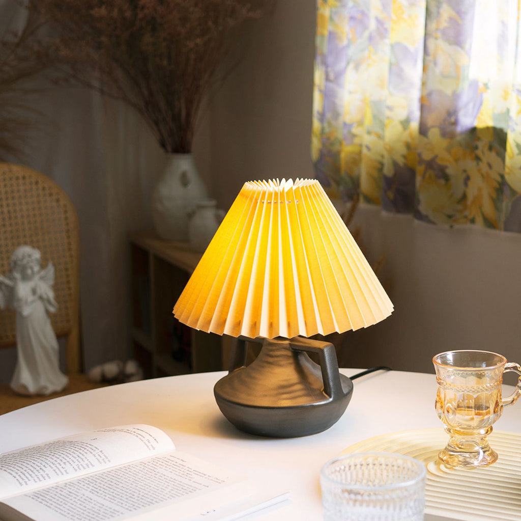 Navia Pleated Metal Table Lamp — product view 3