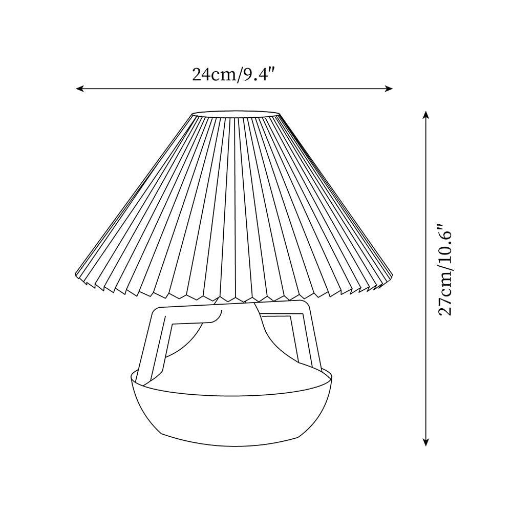 Navia Pleated Metal Table Lamp — product view 5