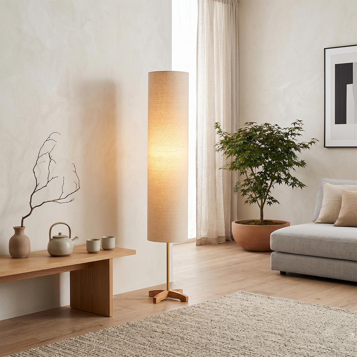 Nomi Wood Floor Lamp — product view 9