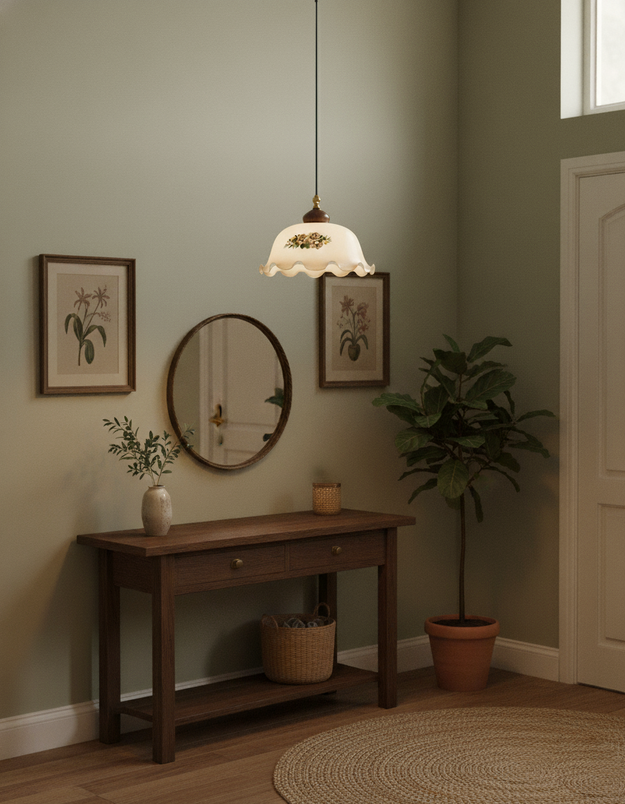 Nonna Floral Glass Pendant Lamp — product view 10