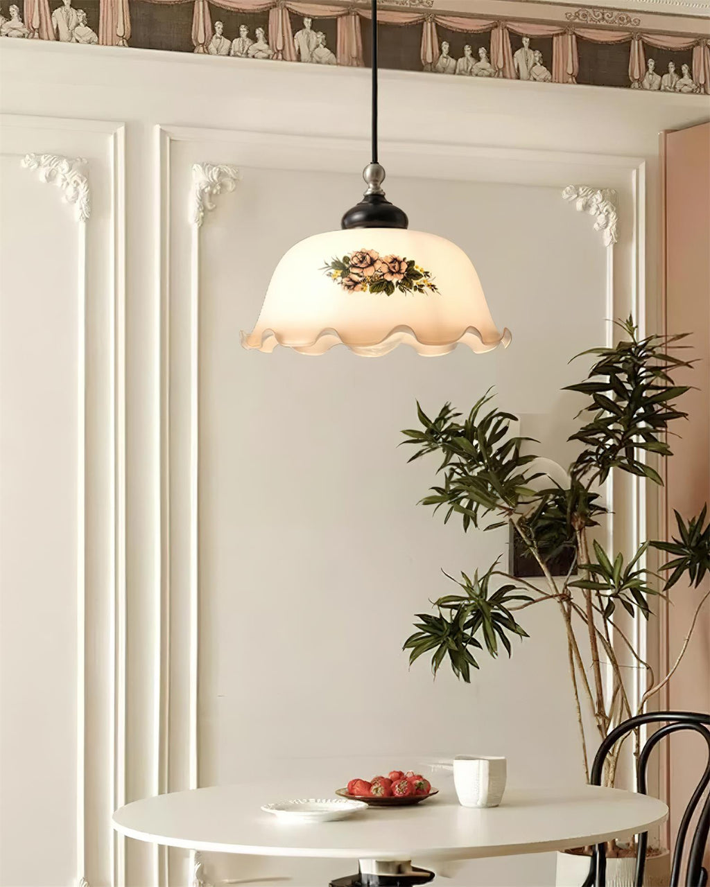 Nonna Floral Glass Pendant Lamp — product view 4