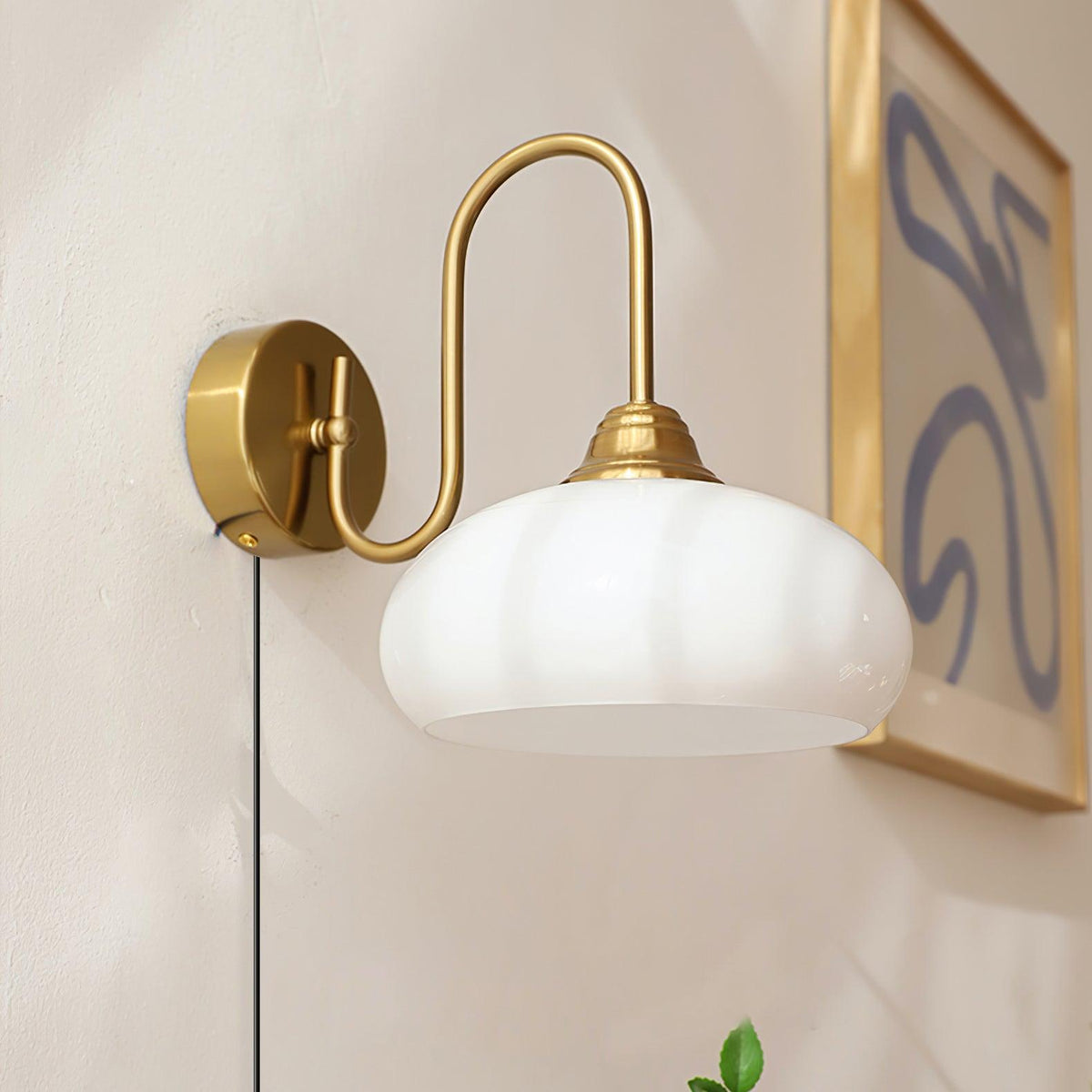 Nova Brass Plug In Wall Light — product view 9