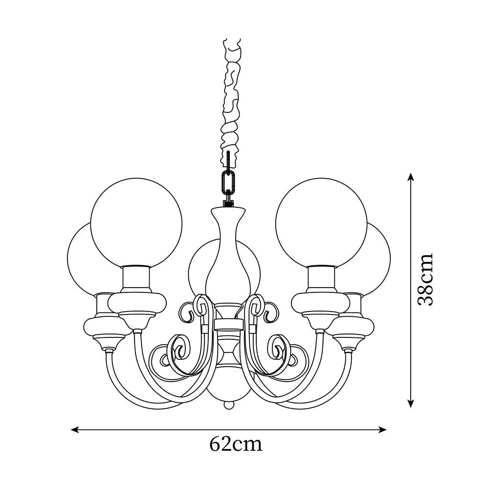 Onyx Glass Chandelier — product view 6
