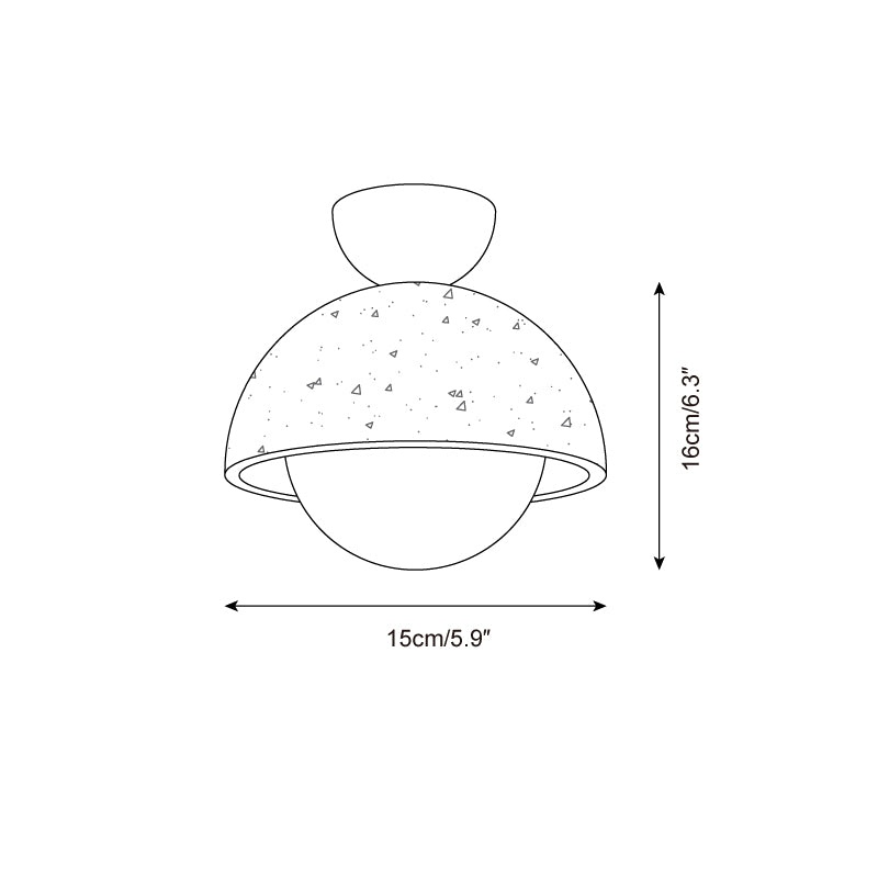 Orella Travertine Ceiling Lamp — product view 5