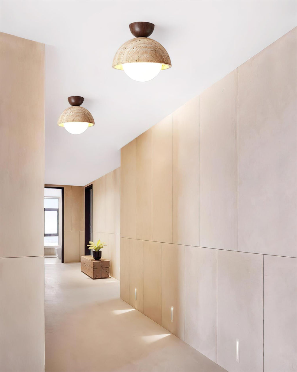 Orella Travertine Ceiling Lamp — product view 2