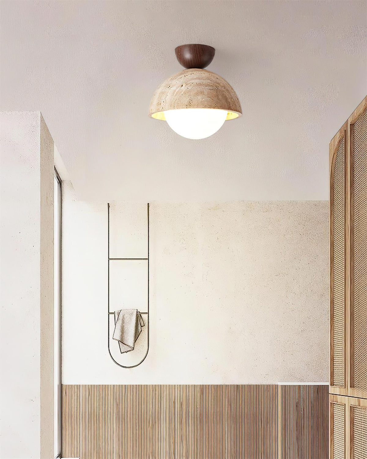 Orella Travertine Ceiling Lamp — product view 4