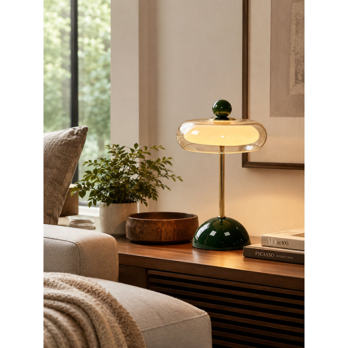 Orvella Rechargeable Glass Table Lamp