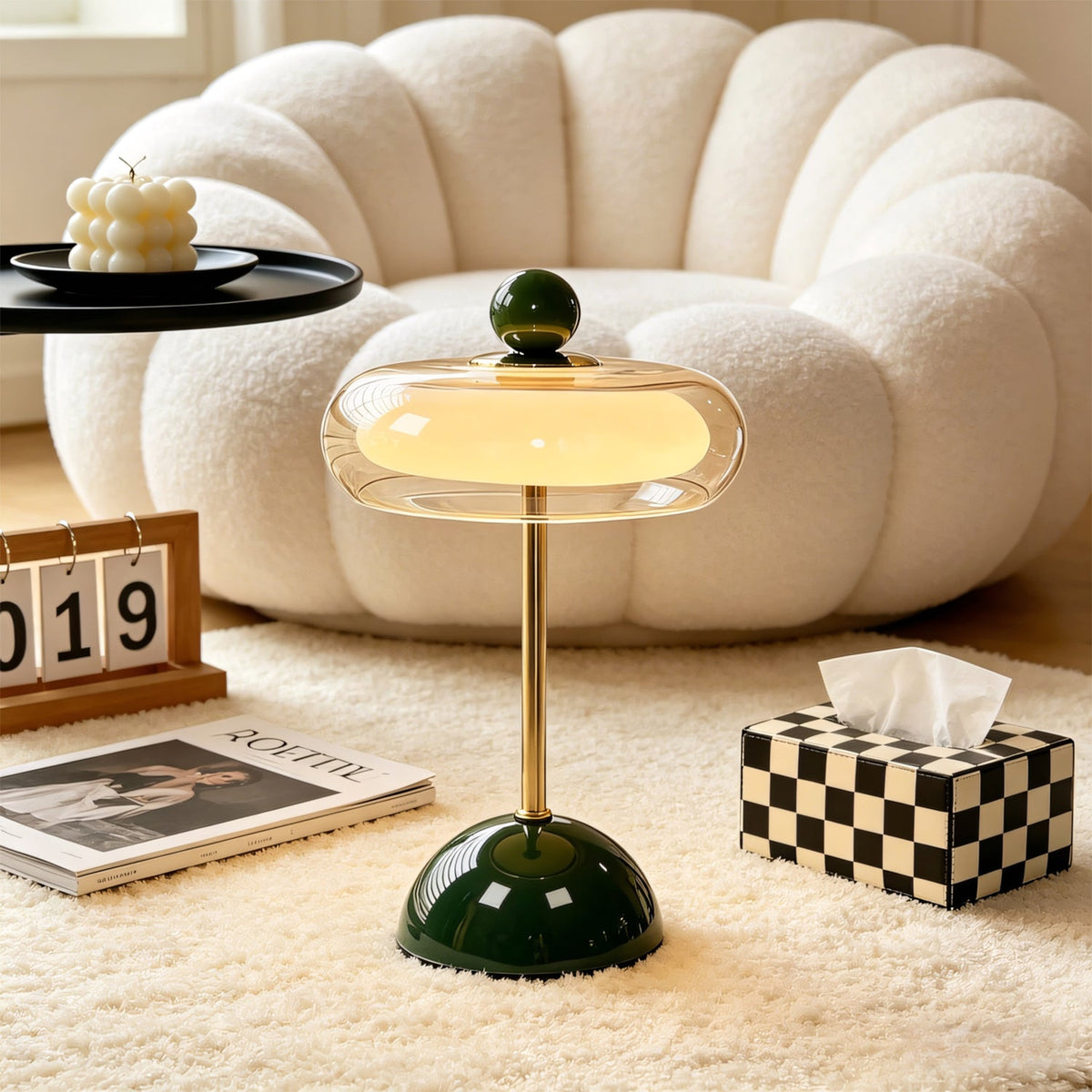 Orvella Rechargeable Glass Table Lamp