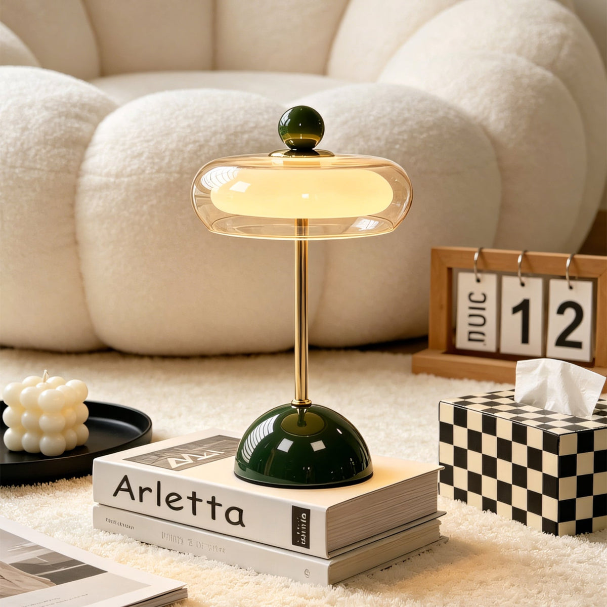 Orvella Rechargeable Glass Table Lamp