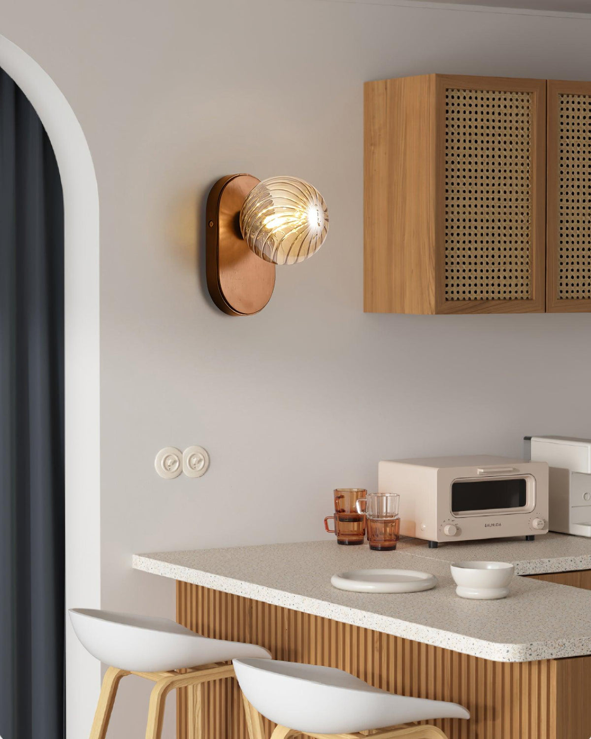 Paola Orb Glass Wall Lamp — product view 16
