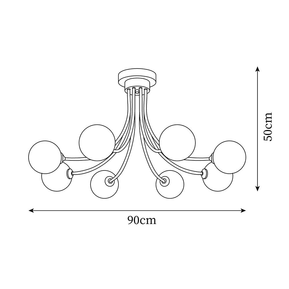 Patrizio Globe Glass Ceiling Light — product view 6