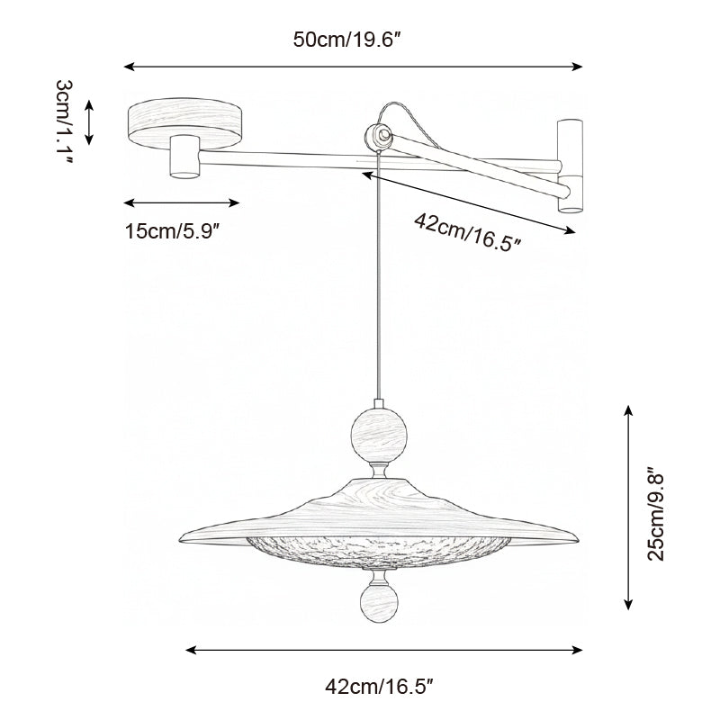 Pavilion Swing Arm Metal Pendant Lamp — product view 5