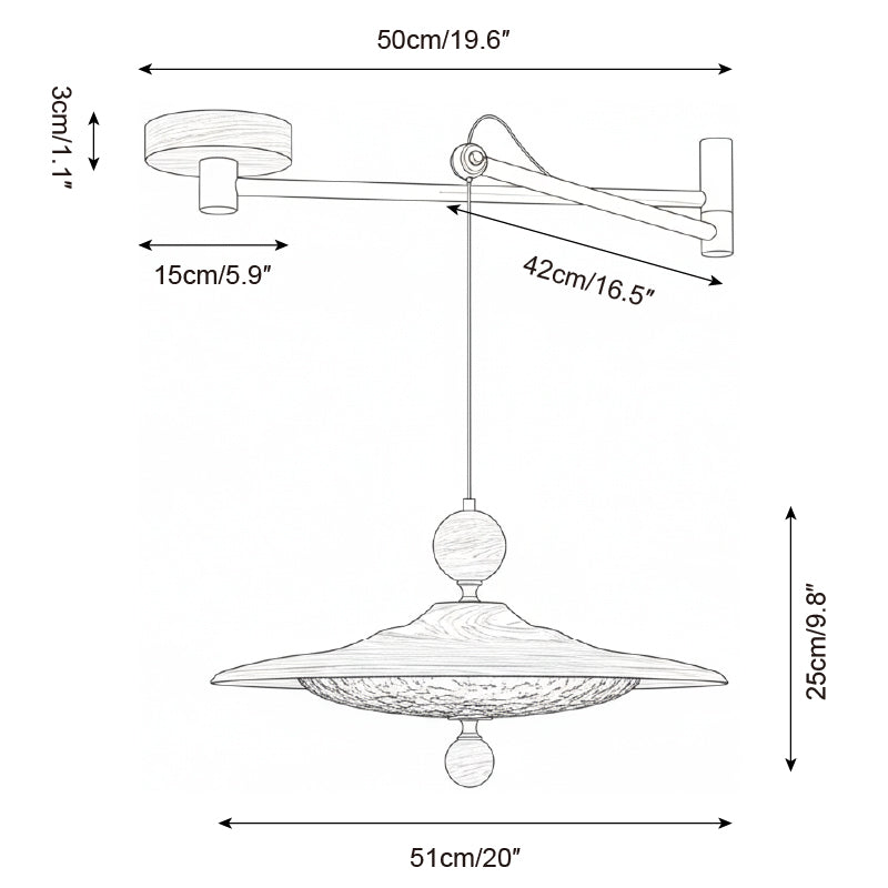 Pavilion Swing Arm Metal Pendant Lamp — product view 6