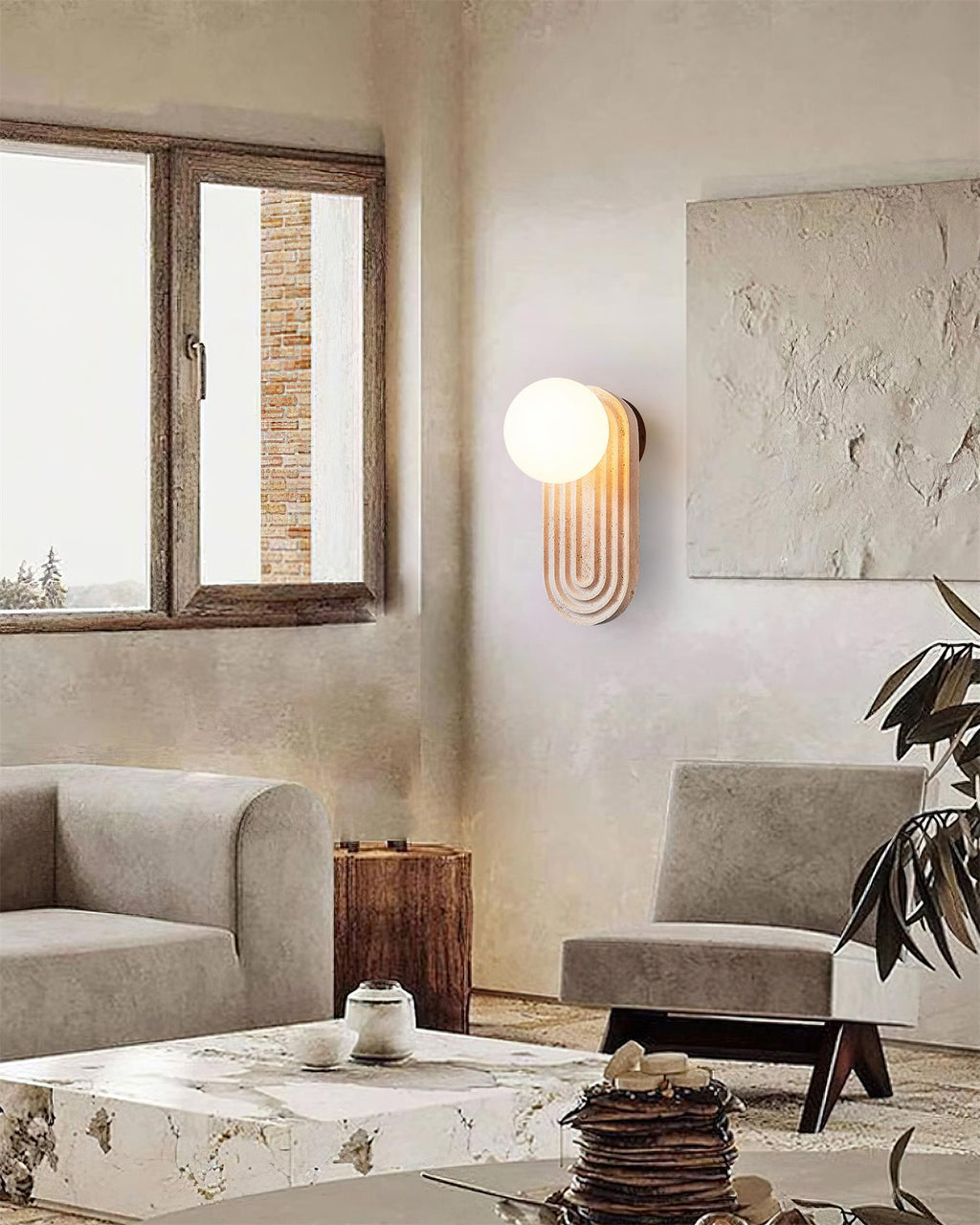 Pearla Travertine Wall Lamp — product view 13