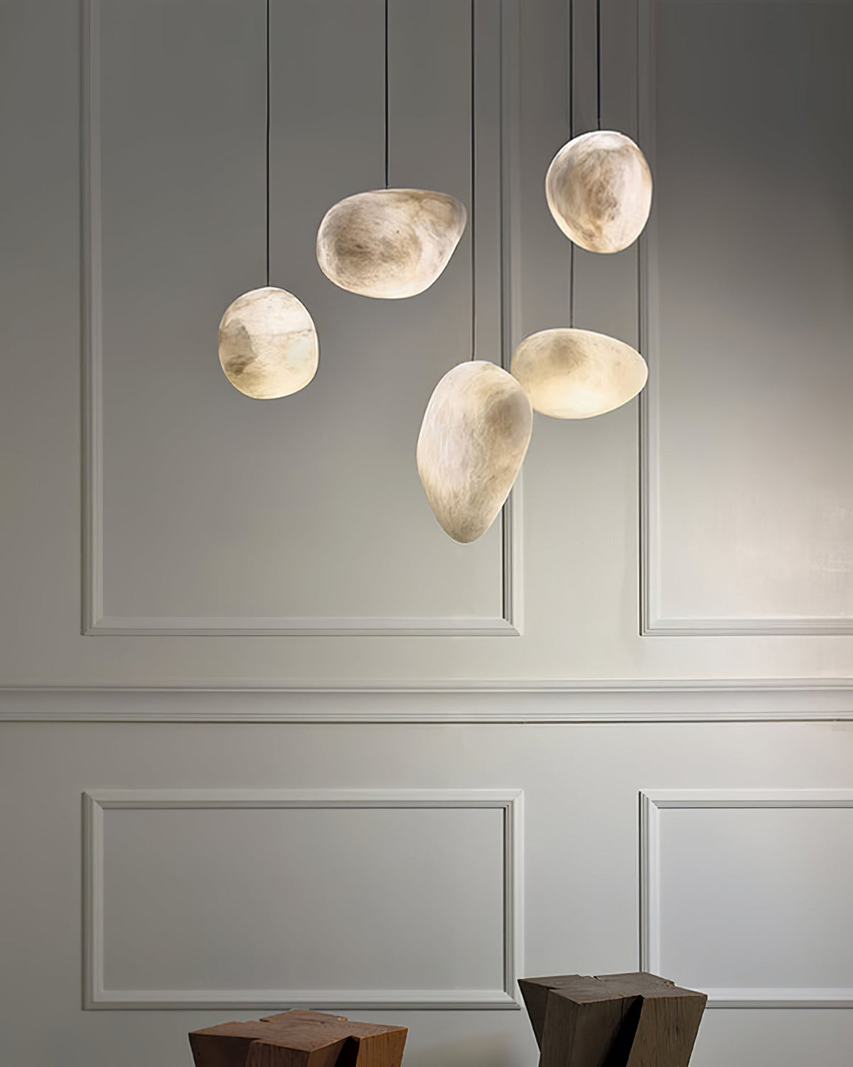 Pebbles Alabaster Pendant Light
