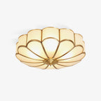 Petal Brass Glass Ceiling Light