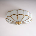 Petal Brass Glass Ceiling Light