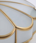 Petal Brass Glass Ceiling Light