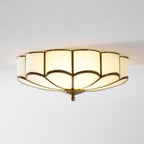 Petal Brass Glass Ceiling Light
