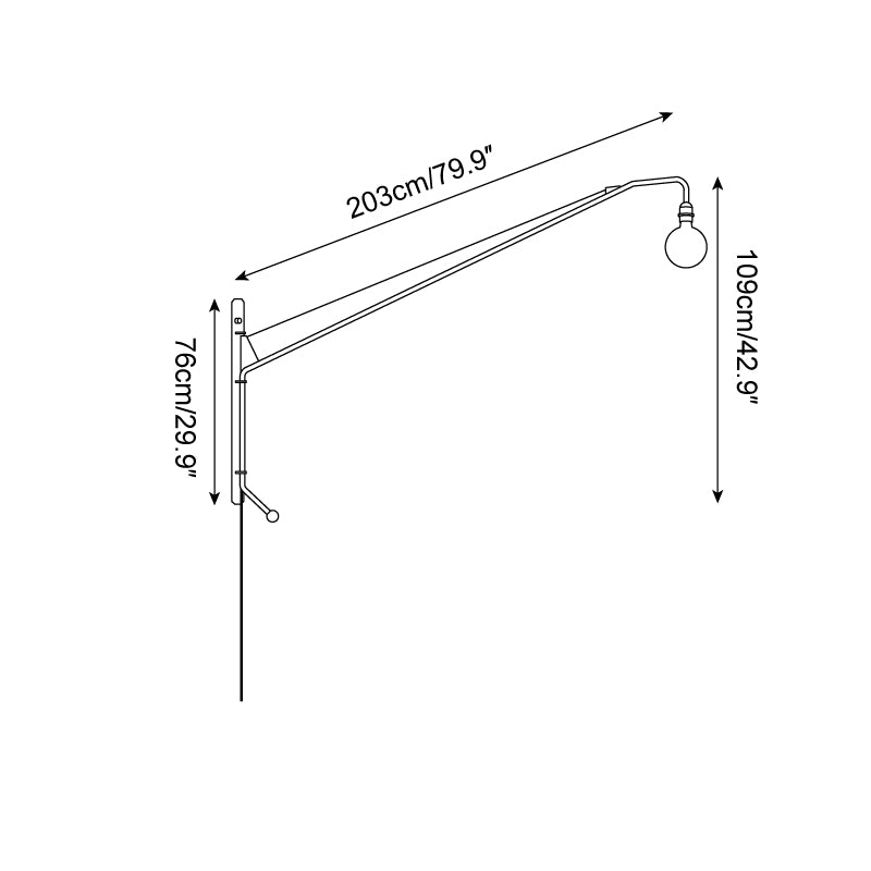 Swing Arm Metal Wall Lamp — product view 6