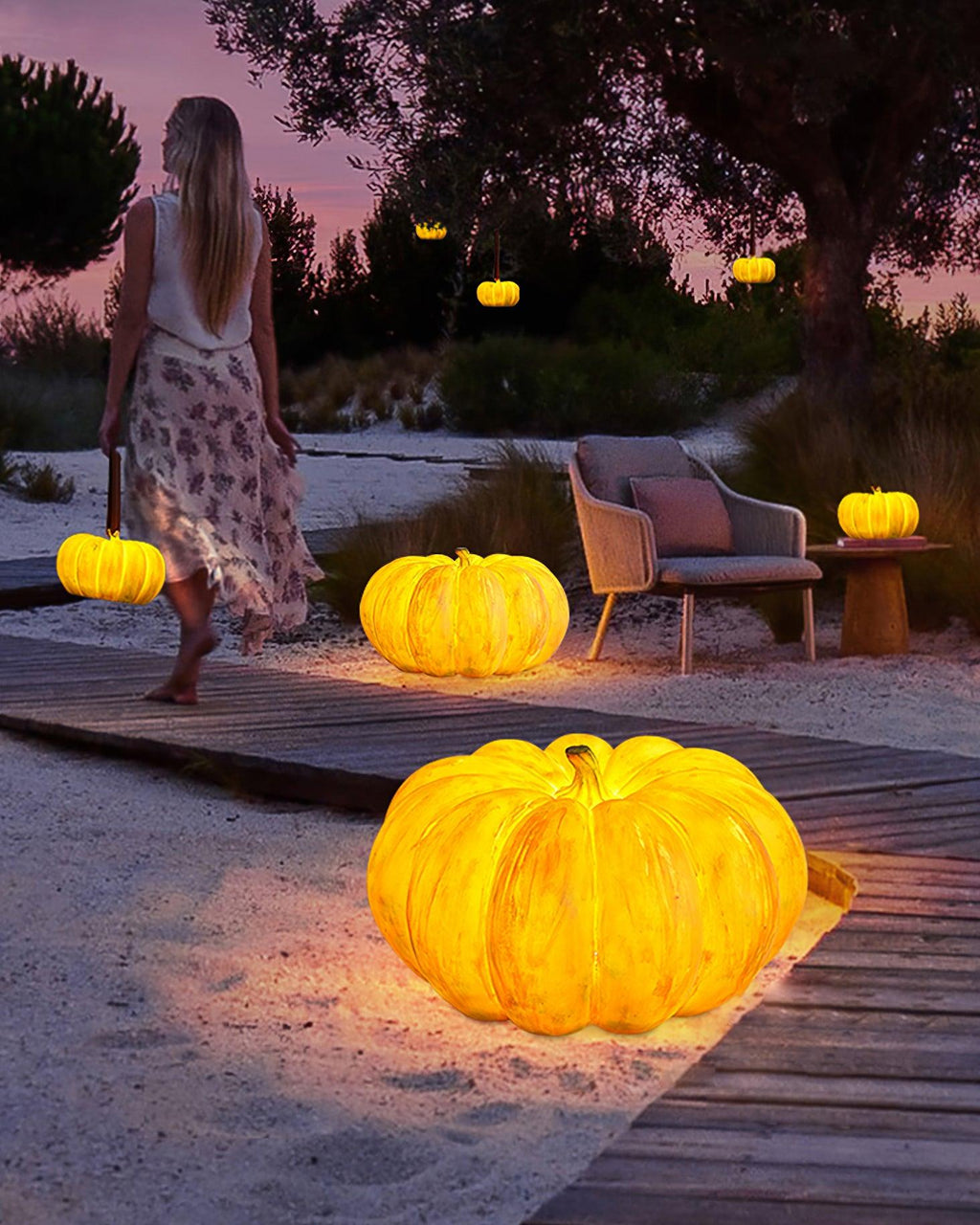 Pumpkin Metal Table Lamp — product view 12