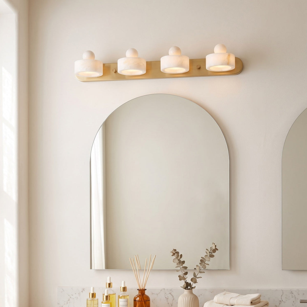 Tavros Alabaster Wall Sconce — product view 2