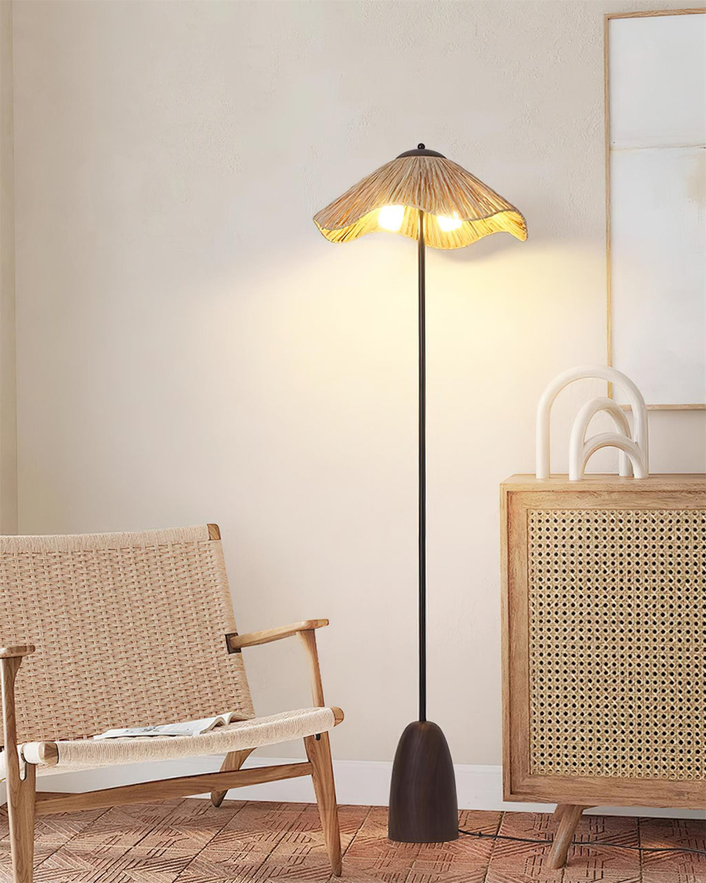 Rania Wood Floor Lamp — product view 9