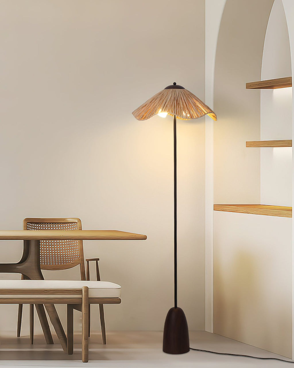 Rania Wood Floor Lamp — product view 6
