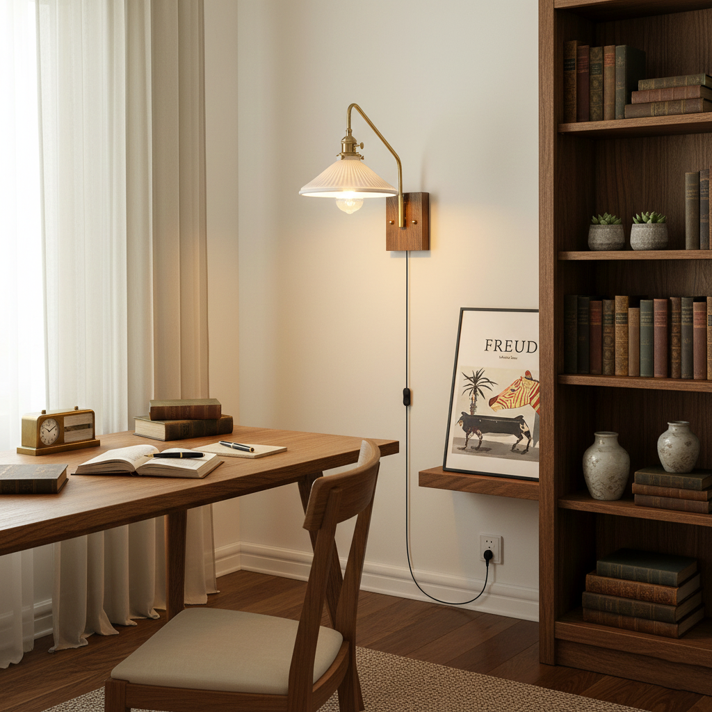 Retro Kelsey Plug In Glass Wall Light — product view 8