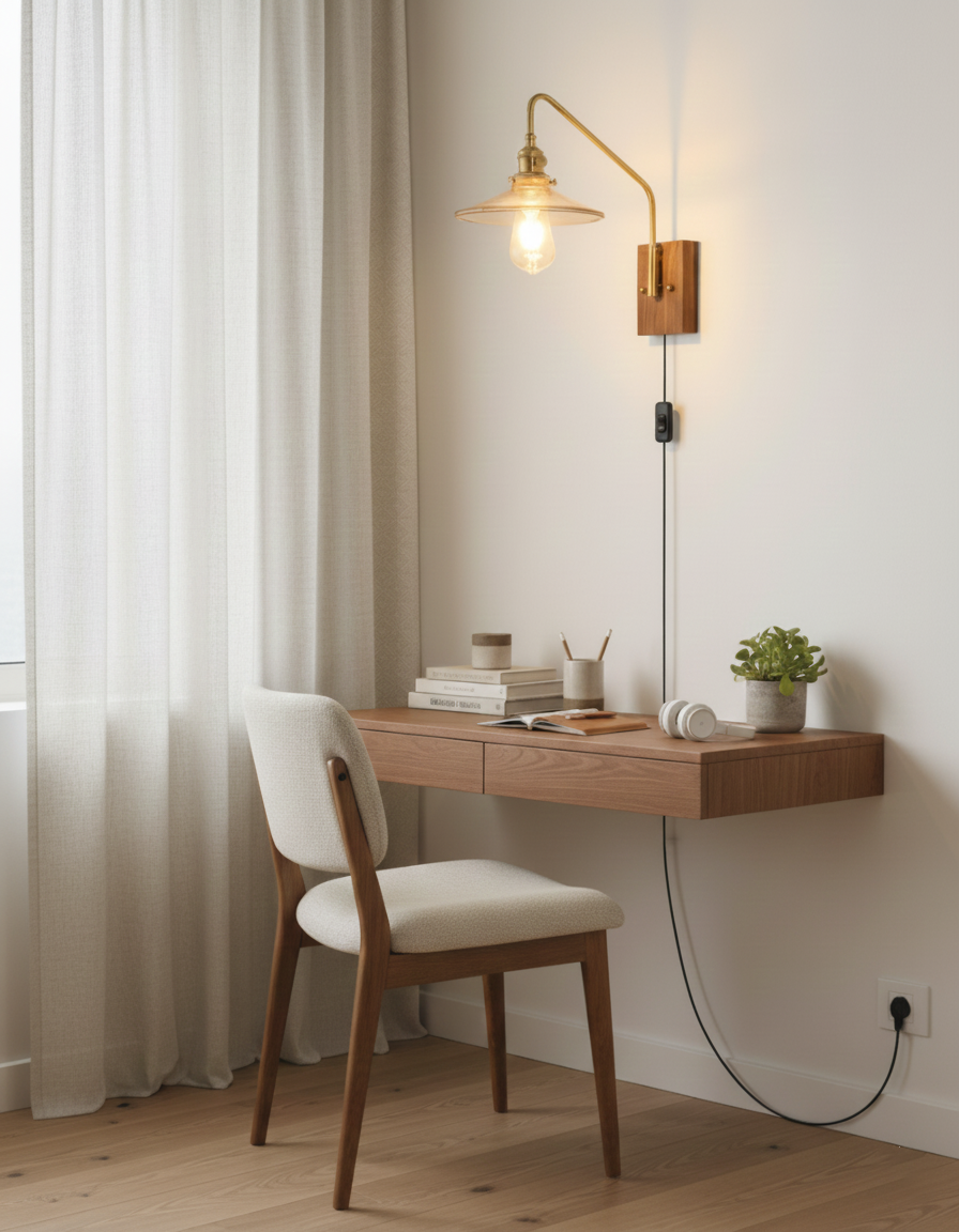 Retro Kelsey Plug In Glass Wall Light — product view 13