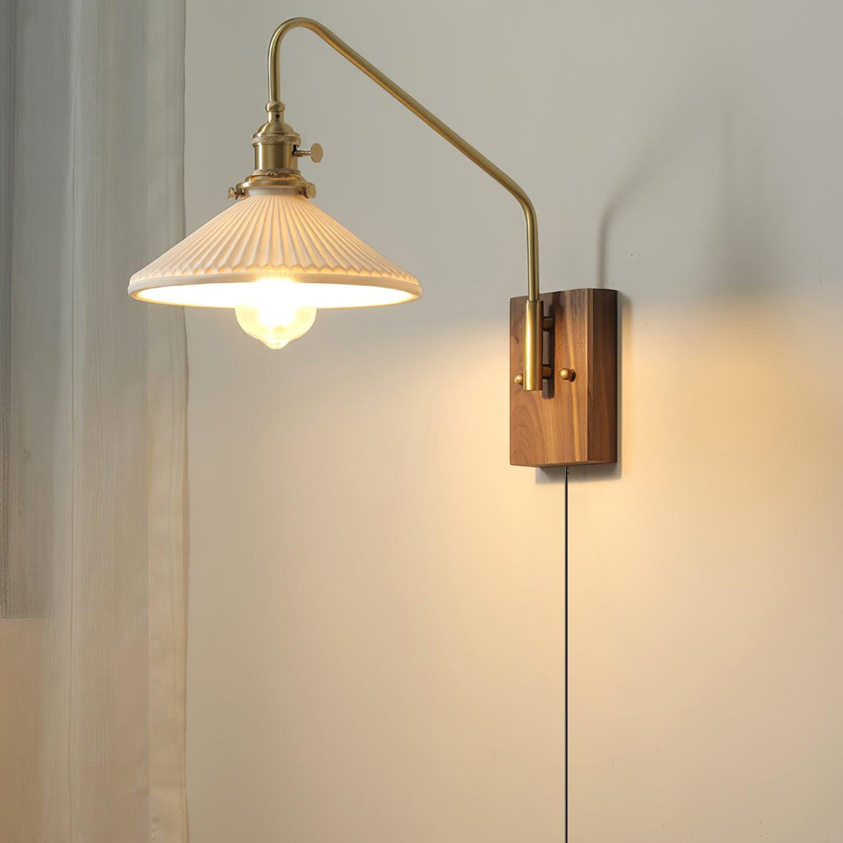 Retro Kelsey Plug In Glass Wall Light — product view 20