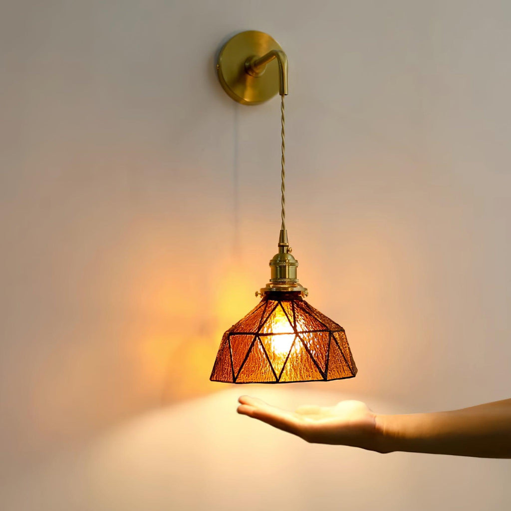 Retro Pastoral Glass Wall Lamp — product view 12