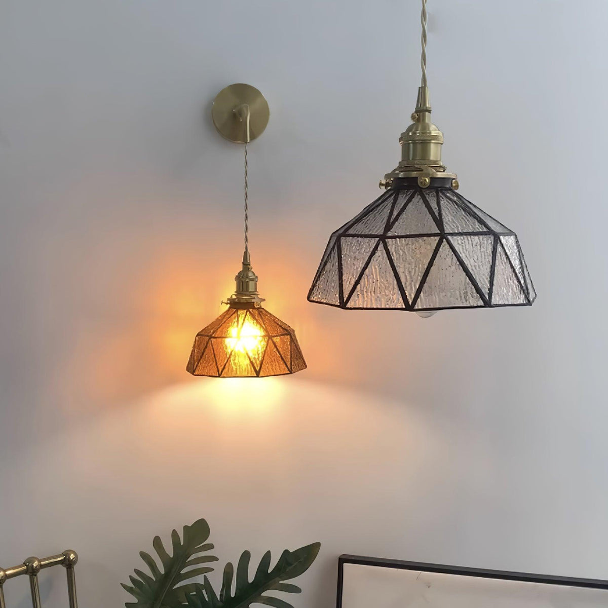 Retro Pastoral Glass Wall Lamp — product view 13