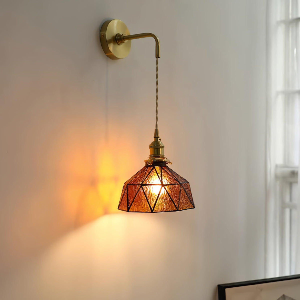 Retro Pastoral Glass Wall Lamp — product view 16
