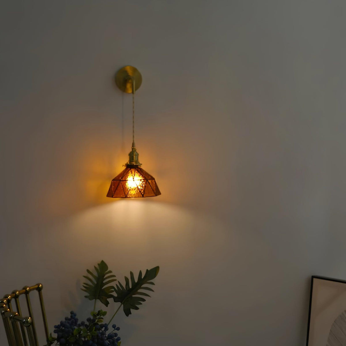 Retro Pastoral Glass Wall Lamp — product view 17