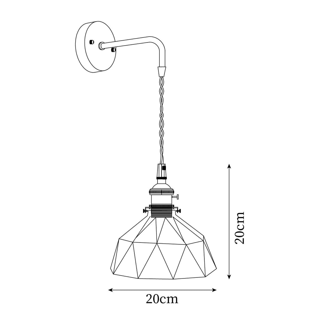 Retro Pastoral Glass Wall Lamp — product view 5
