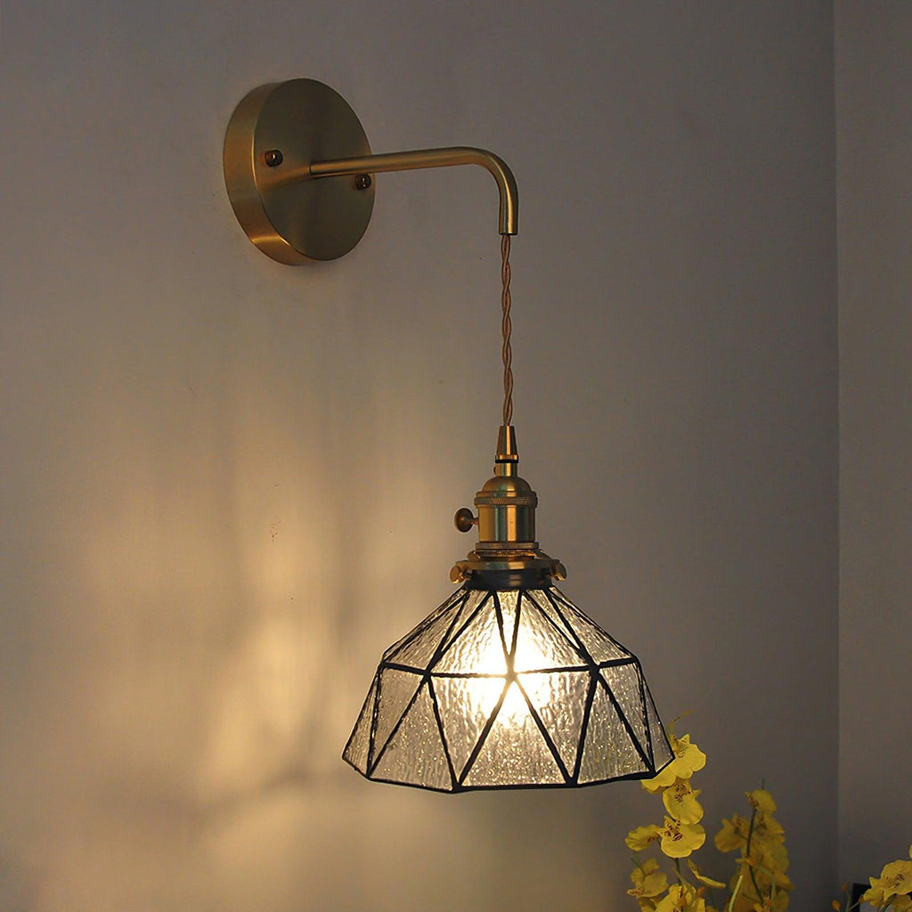 Retro Pastoral Glass Wall Lamp — product view 3