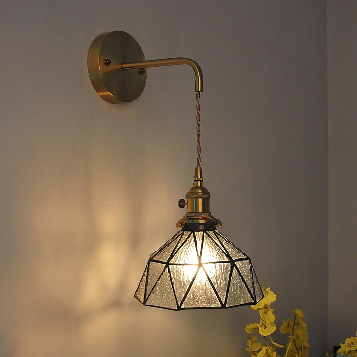 Retro Pastoral Glass Wall Lamp — product view 3