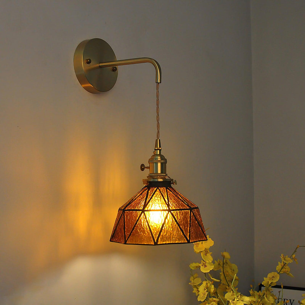 Retro Pastoral Glass Wall Lamp — product view 4